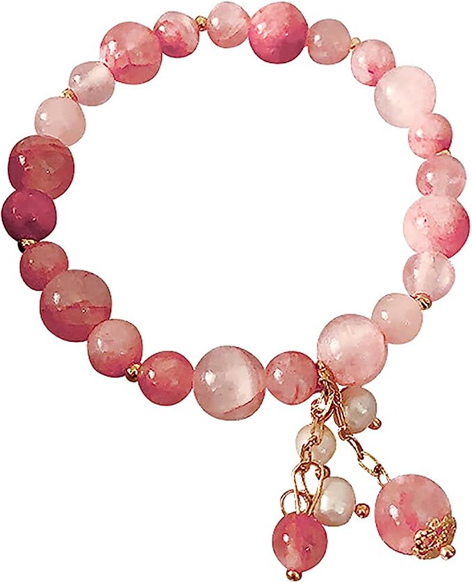 Pink Helena Rose Jewelry Ladies Strawberry Quartz Gemstone Natural