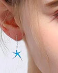 Starfish Jewellery gift set for women. Starfish design pendant necklace with enamel inlay & matching earrings. With Gift Box-