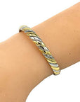 Helena Rose Magnetic Copper Bangle for Women - Adjustable Size Bend to Fit - Ladies Copper Bracelet - with Jewellery Gift Box