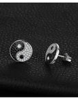 Womens Designer 925 Sterling Silver Yin Yang Jewellery - With Cubic Zirconia Crystals - Spiritual Boho Style - With Jewellery Gift Box.