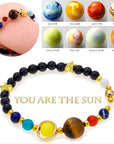 Natural Quartz Gemstone Necklace for Women & Matching Reiki Chakra Stone Beaded Bracelet - Two Piece Set with Jewellery Gift Box