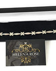 Helena Rose Ladies Magnetic Bracelet for Women - Silver Flower Design Sparkling Clear Rhinestone Crystals - Plus Jewellery Gift Box