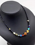 Natural Quartz Gemstone Necklace for Women & Matching Reiki Chakra Stone Beaded Bracelet - Two Piece Set with Jewellery Gift Box