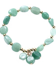 Ladies Stretch Stone Bracelets - Natural Gemstone Jewellery for Women - Spiritual Yoga Reiki Bangle - with Gift Box