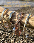 Helena Rose Magnetic Copper Bangle for Women - Adjustable Size Bend to Fit - Ladies Copper Bracelet - with Jewellery Gift Box