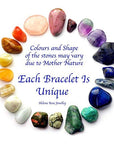 Ladies Magnetic Bracelet for Women - Grey Cats Eye Gemstones - Fits Wrists up to 7.5" Adjustable - with Jewellery Gift Box