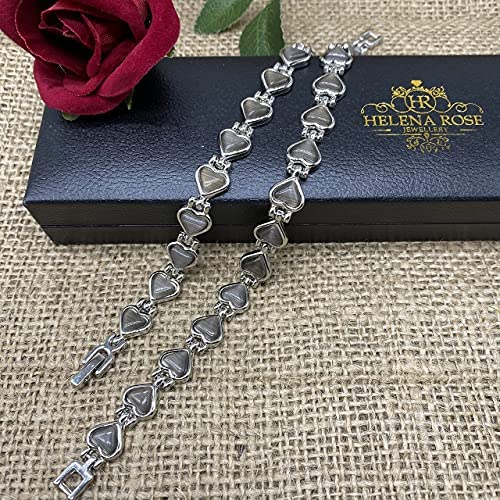 Helena Rose Ladies Magnetic Bracelet for Women Steel Grey Black
