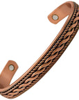 Pure Copper Magnetic Health Bangle - Traditional Twisted Rope Design - Arthritis Bracelet for Men & Women - with Gift Box