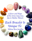 Helena Rose Beautiful Semi Precious Natural Stone Womens Magnetic Therapy Bracelet - Menopause Magnets For Relief Of Symptoms - Plus Jewellery Gift Box
