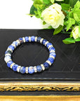 Ladies Spiritual Vitality Bracelet - Natural Blue Sodalite Stone with Rhinestone Crystals - Balancing Bangle for Women - with Jewellery Gift Box- Gemstones