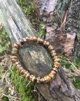 Ladies Bracelet for Women- Natural Tigers Eye & Sparkling Rhinestone Crystals - Woman's Spiritual Balance Bracelet with Jewellery Gift Box - Gemstones