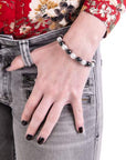 hematite magnetic therapy bracelet for women natural pain relief for arthritis joint pain carpal tunnel relief menopause symptoms hot flushes best gift for women and ladies plus gift box