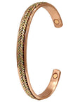 Copper Bracelets for Arthritis - Gorgeous Two Tone Plait Design - Magnetic Therapy Bracelet for Men & Women - with Gift Box