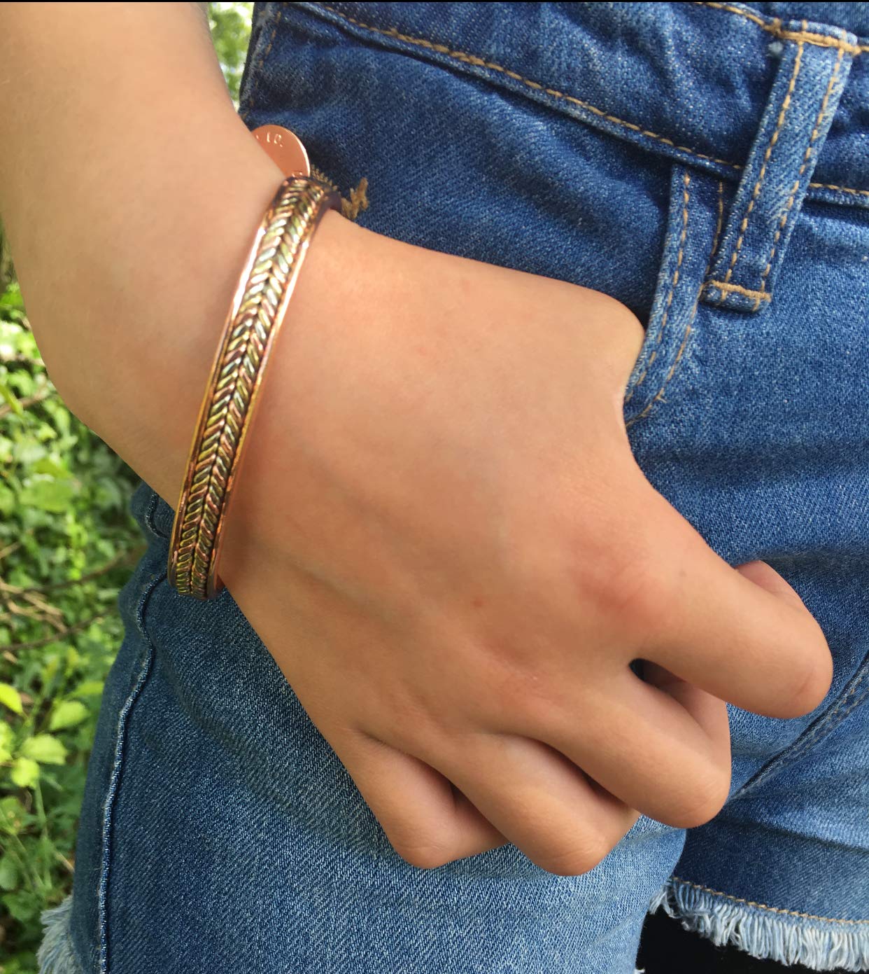Copper Bracelets for Arthritis Gorgeous Two Tone Plait Design