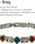magnetic therapy bracelet for women natural pain relief for arthritis joint pain carpal tunnel relief menopause symptoms hot flushes best gift for women and ladies plus gift box