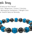 magnetic therapy bracelet for women natural pain relief for arthritis joint pain carpal tunnel relief menopause symptoms hot flushes best gift for women and ladies plus gift box turquoise stone and hematite