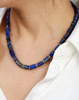 Natural Stone Choker Necklace for Men Women, with Jewellery Gift Box