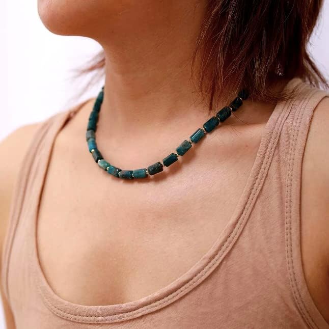 Natural Stone Choker Necklace for Men Women, with Jewellery Gift Box