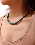 Natural Stone Choker Necklace for Men Women, with Jewellery Gift Box