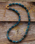 Natural Stone Choker Necklace for Men Women, with Jewellery Gift Box