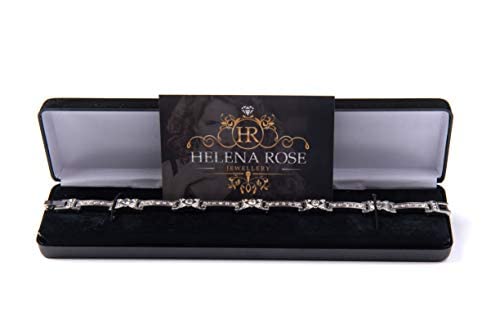 Ladies Magnetic Bracelet for Women. Clear Rhinestone Crystal &amp; Jewellery Gift Box