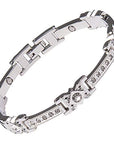 Ladies Magnetic Bracelet for Women. Clear Rhinestone Crystal & Jewellery Gift Box