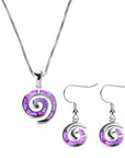 Snail Design Ladies Jewellery Set For Women Necklace Pendant Earrings & Gift Box