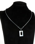 Natural Hematite Beaded Pendant Necklace for Men Women with Jewellery Gift Box