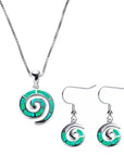 Snail Design Ladies Jewellery Set For Women Necklace Pendant Earrings & Gift Box