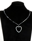 Natural Hematite Beaded Pendant Necklace for Men Women with Jewellery Gift Box