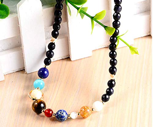 Natural Quartz Gemstone Necklace for Women &amp; Matching Reiki Chakra Stone Beaded Bracelet - Two Piece Set with Jewellery Gift Box