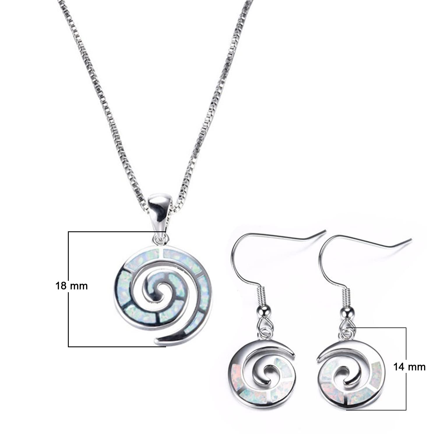 Snail Design Ladies Jewellery Set For Women Necklace Pendant Earrings &amp; Gift Box