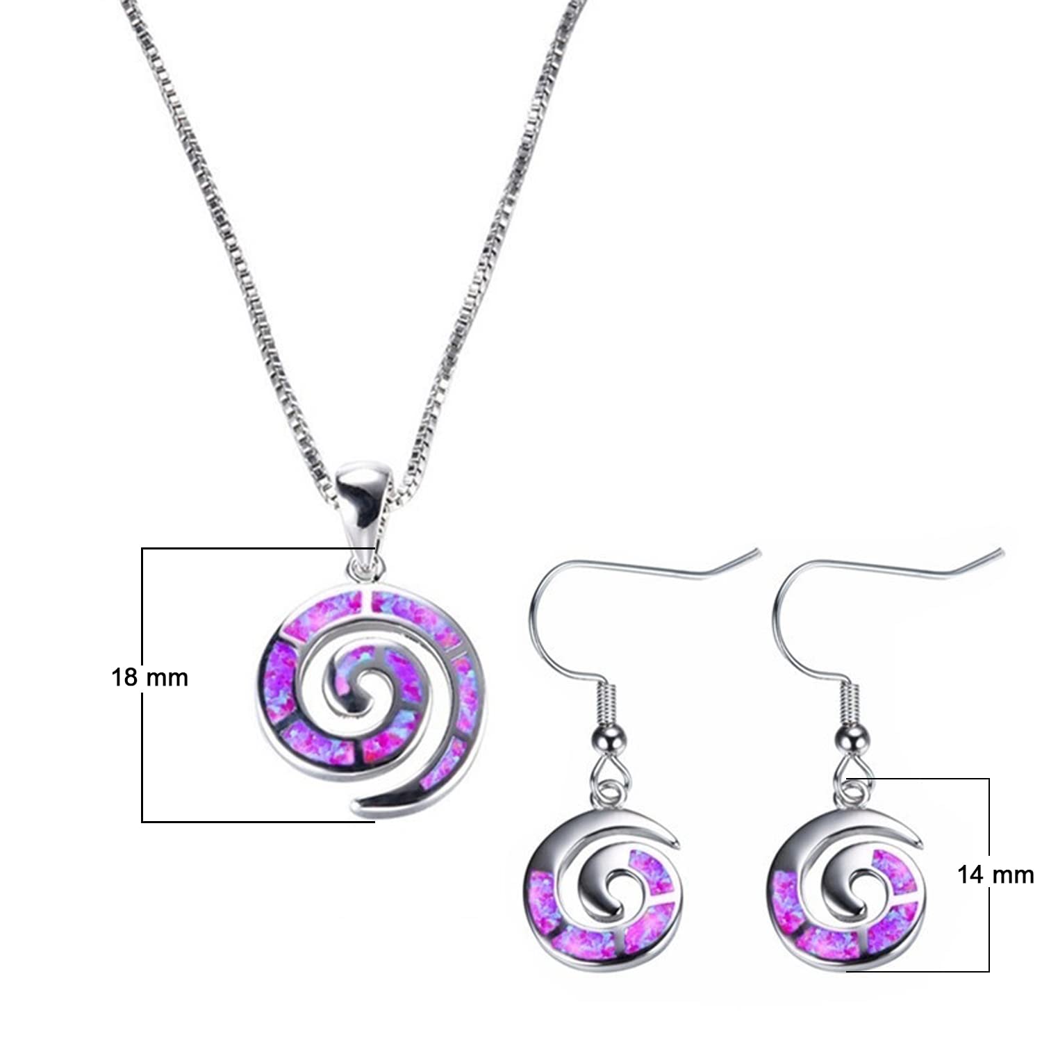 Snail Design Ladies Jewellery Set For Women Necklace Pendant Earrings &amp; Gift Box