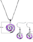 Snail Design Ladies Jewellery Set For Women Necklace Pendant Earrings & Gift Box