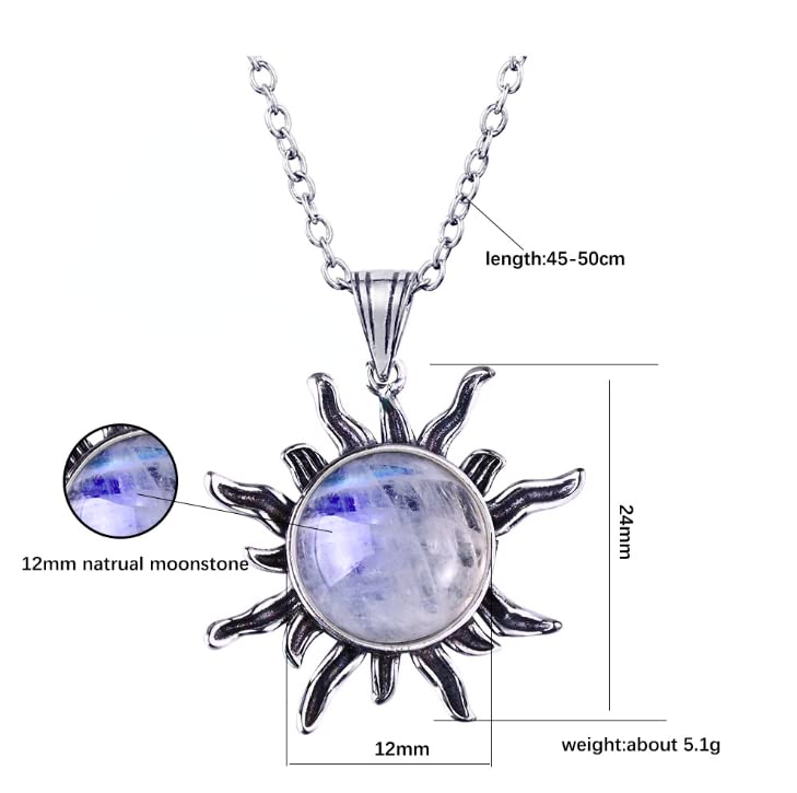 Womens Matching Jewellery Set - 925 Sterling Silver Flaming Sun Pendant Necklace &amp; Earrings for Ladies with Jewellery Gift Box