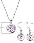 Snail Design Ladies Jewellery Set For Women Necklace Pendant Earrings & Gift Box