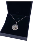 Ladies 925 Sterling Silver Celestial Sun Necklace Pendant for Women - 73 Cubic Zirconia Crystals - plus 45cm 925 Silver Box Chain - With Jewellery Gift Box.