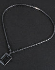 Natural Hematite Beaded Pendant Necklace for Men Women with Jewellery Gift Box