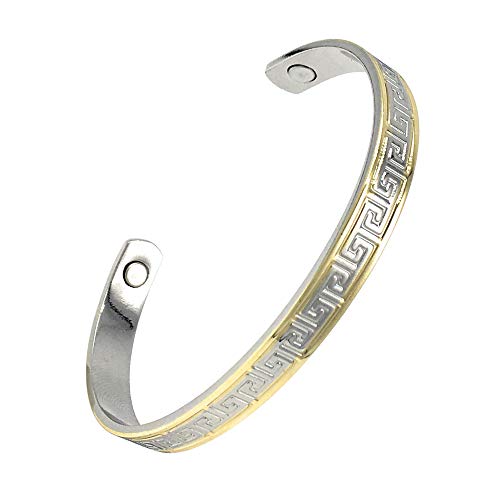 Gold &amp; Silver Plated Women&#39;s Copper Magnetic Bangle