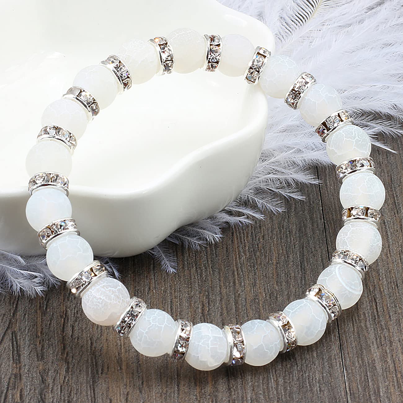 Stretch Bracelet for Women - Ladies Natural Stone Reiki Healing Crystal Gemstone Beaded Jewellery - Plus Gift Box