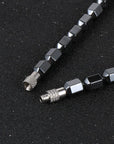 Natural Hematite Beaded Pendant Necklace for Men Women with Jewellery Gift Box