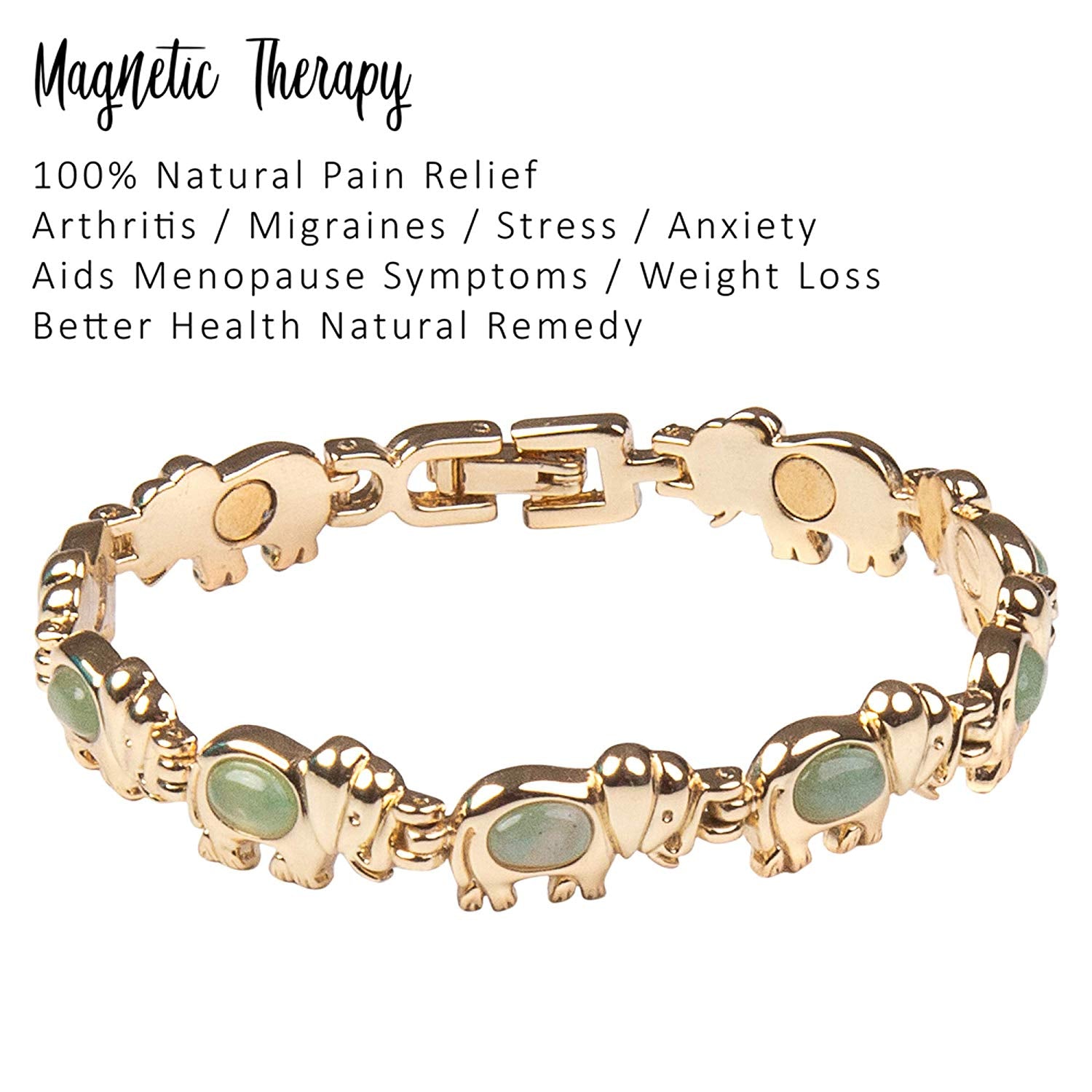 Natural Agate Crystals - Green Elephant Bracelet