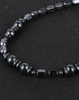 Natural Hematite Beaded Pendant Necklace for Men Women with Jewellery Gift Box