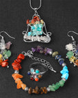 Ladies Chakra Yoga Reiki Necklace, Bracelet, Earrings & Ring & Jewellery Gift Box