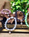 Helena Rose Cats Eye Bead Charm Bracelet - Gorgeous Magical Boho Fashion Ladies Bangle - Chakra Stone Jewellery with Gift Box