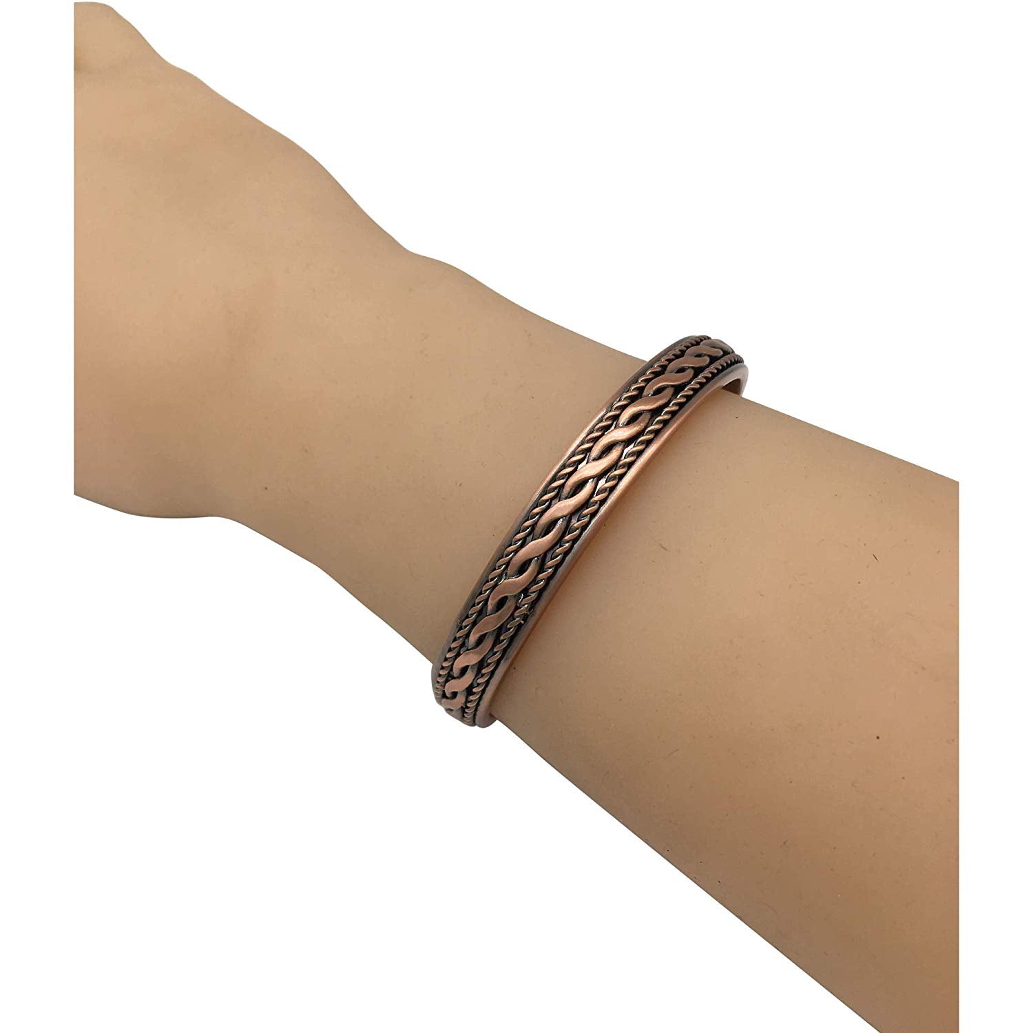Pure Copper Magnetic Health Bangle Traditional Twisted Rope