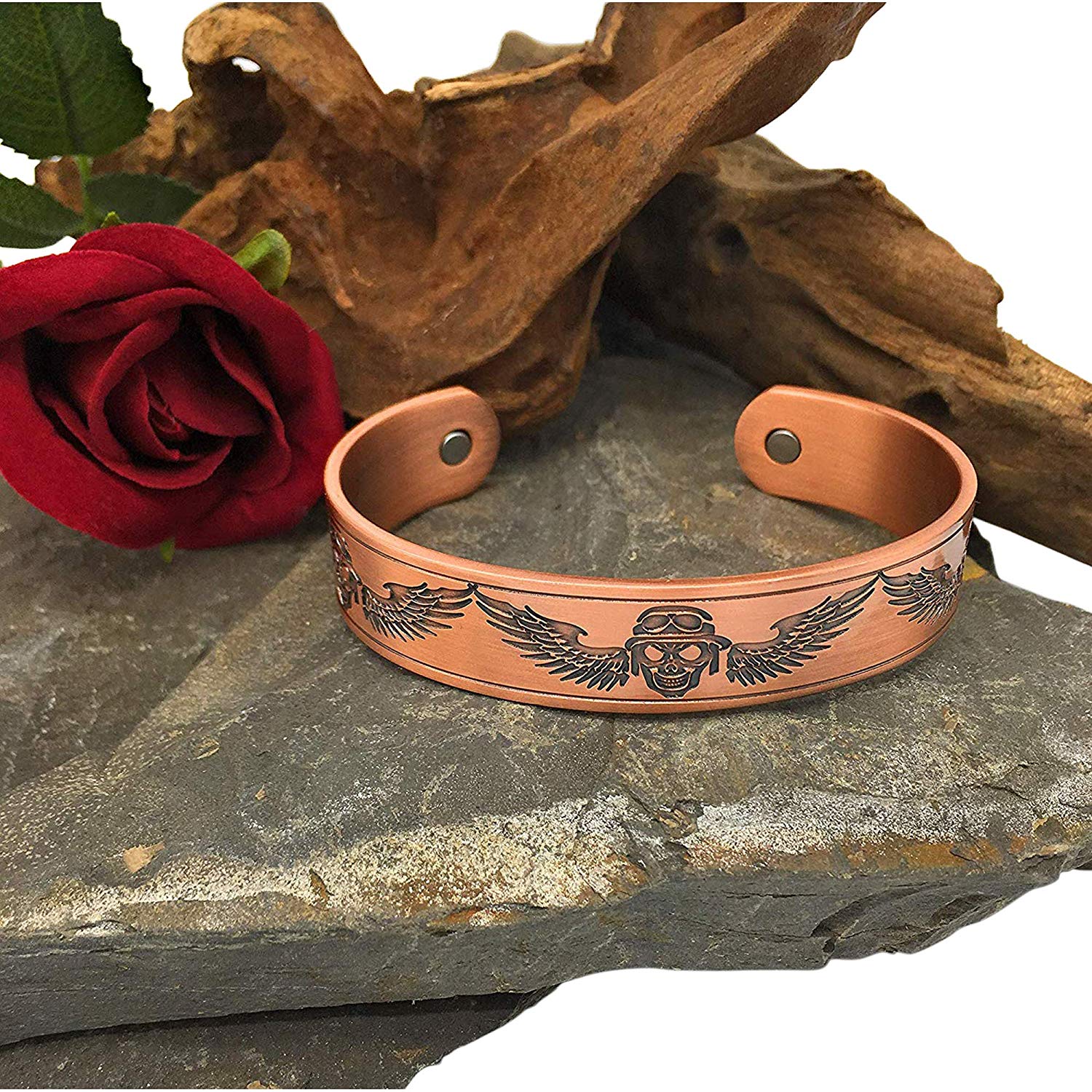 Mens Copper Bangle - Magnetic Wristband for Carpal Tunnel Migraine Relief - Arthritis Band Plus Jewellery - Men&#39;s Jewellery